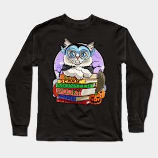 Ragdoll Cat Vampire Witch Pumpkin Halloween Long Sleeve T-Shirt